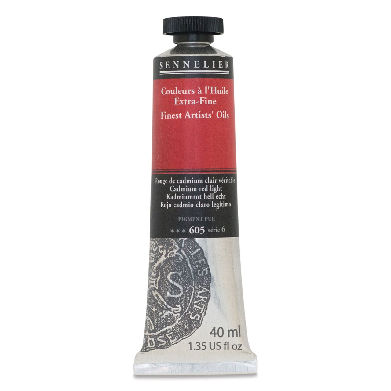Sennelier Artists' Extra Fine Oil Paint - Cadmium Red Light, 40 ml tube